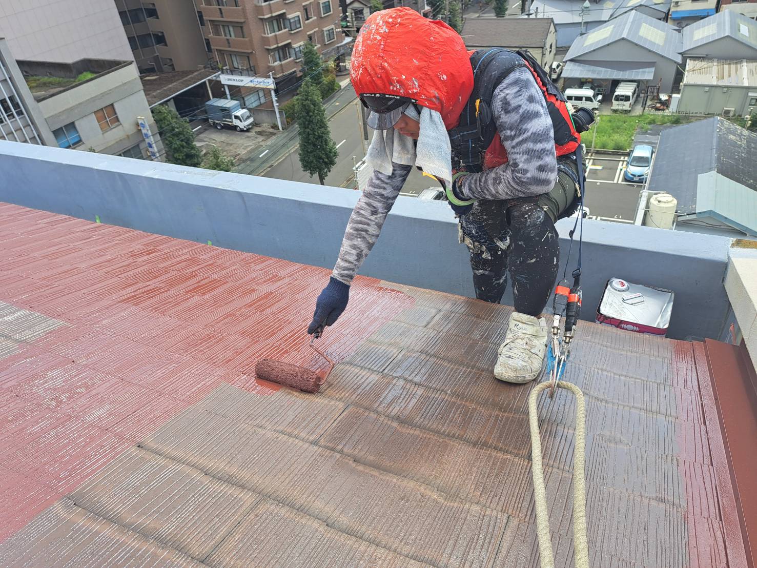 マンション屋根塗装工事